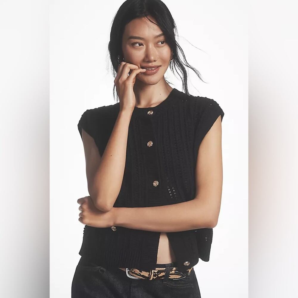 Anthropologie x Central Park West Button-Front Vest